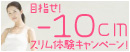 目指せー10㎝スリム体験キャンペーン!